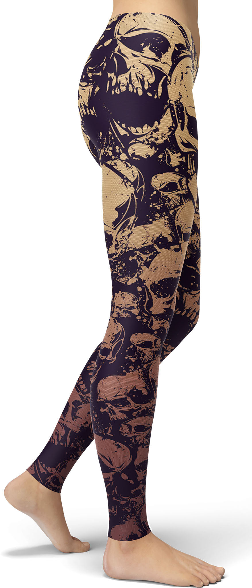 Goth Skulls Pattern Leggings