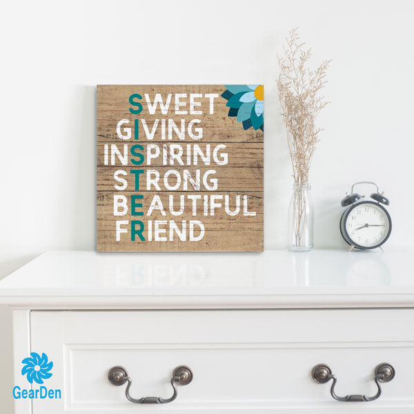"Sister - Sweet Giving" Canvas Wall Art