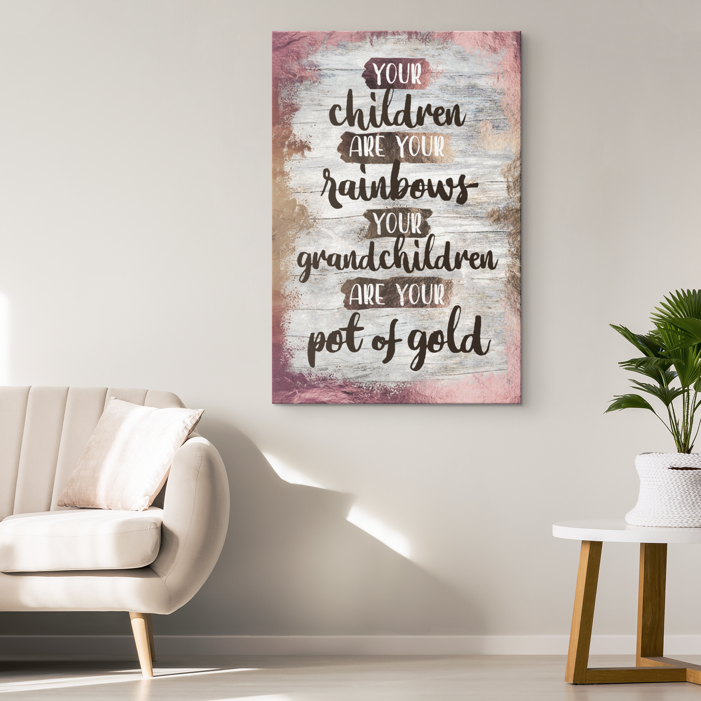 "Grandchildren Are Your Pot of Gold" Premium Canvas