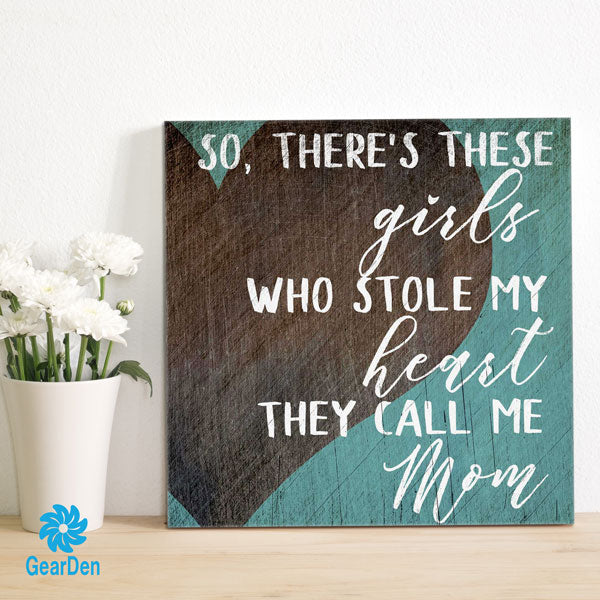 "These Girls Who Stole My Heart" Canvas Wall Art 