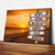 Personalized "Sunset Beach - Names On Wood Sign" Premium Canvas Wall Art