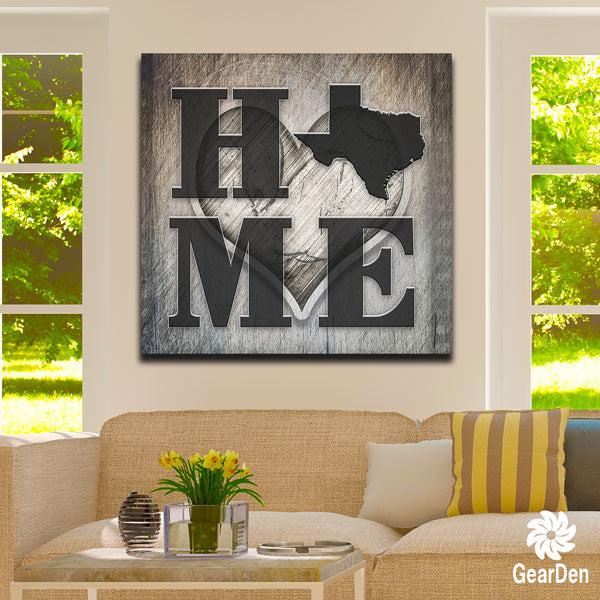 &quot;Texas HOME&quot; Premium Canvas