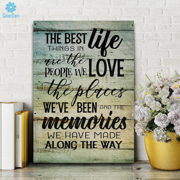 "The Best Things In Life" Canvas Wall Art