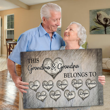 Personalized "This Grandma Belongs To" Premium Canvas