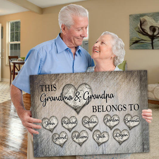 Personalized "This Grandma Belongs To" Premium Canvas