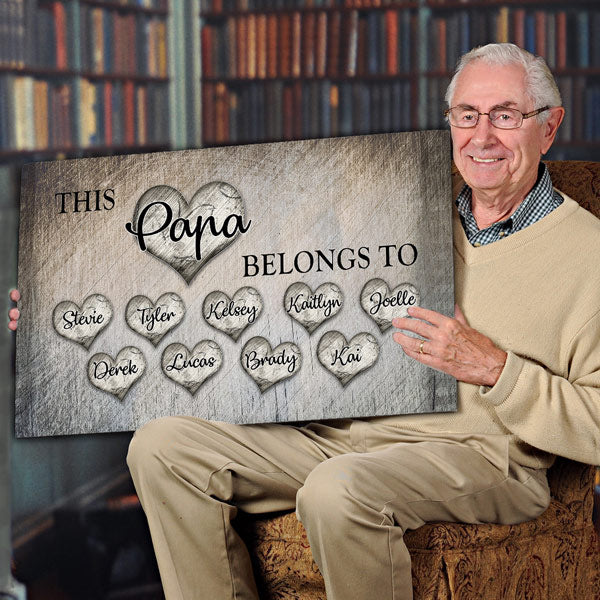 Personalised “This Grandma Belongs To” Canvas – Gift for Nana -GearDen