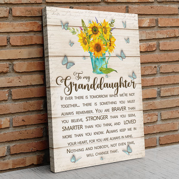 "To My Granddaughter - Always Remember.." Premium Canvas