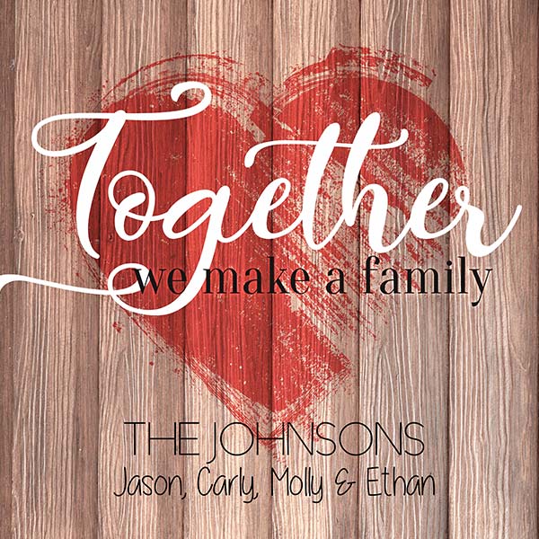 Personalized "Together We Make a Family" Premium Canvas