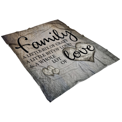 "Family...Love" Premium Fleece Blanket