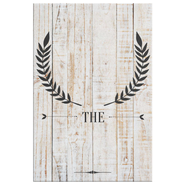 Personalized Family Initial and Name Premium Canvas