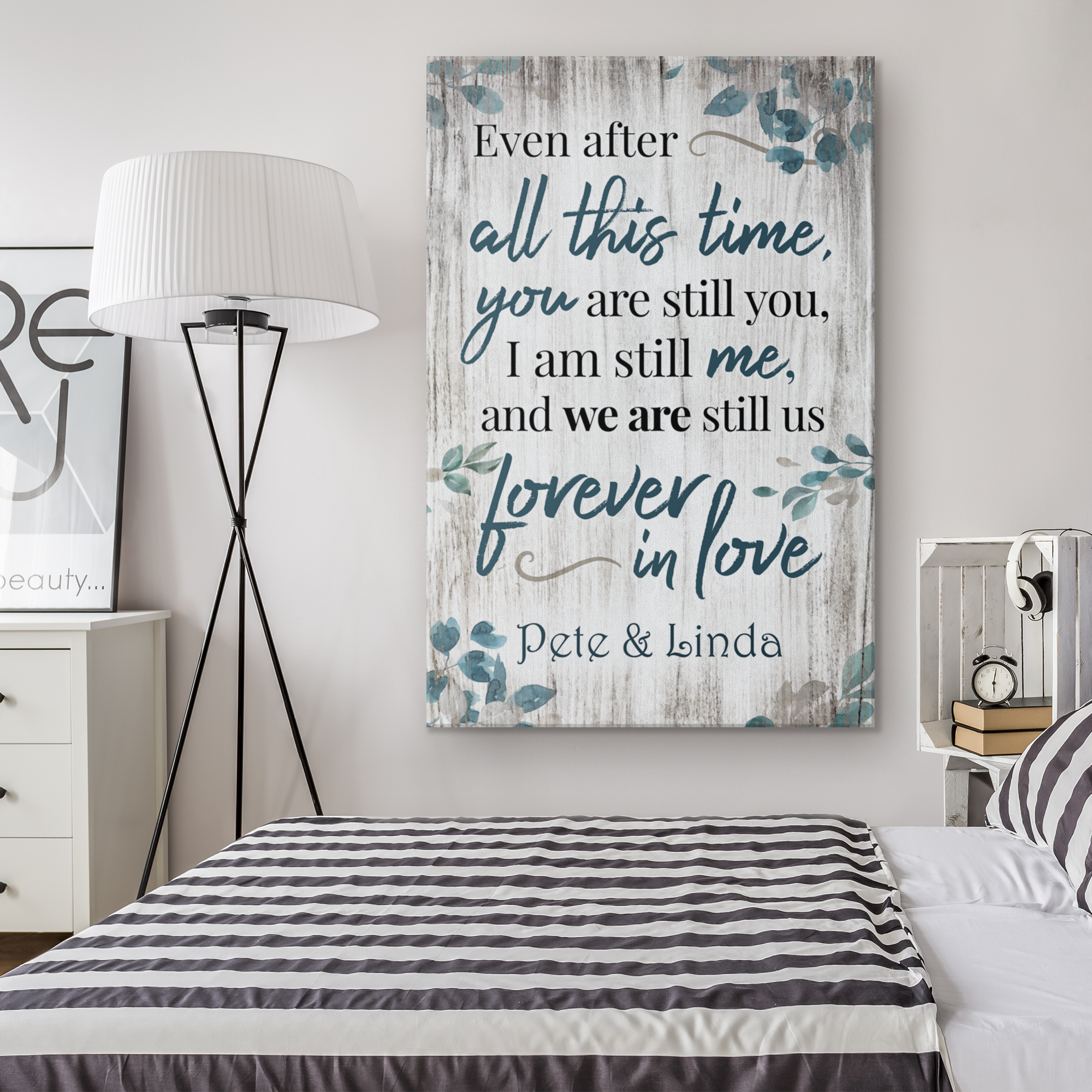 Personalized "All This Time, We Are Still In In Love" Premium Canvas Wall Art