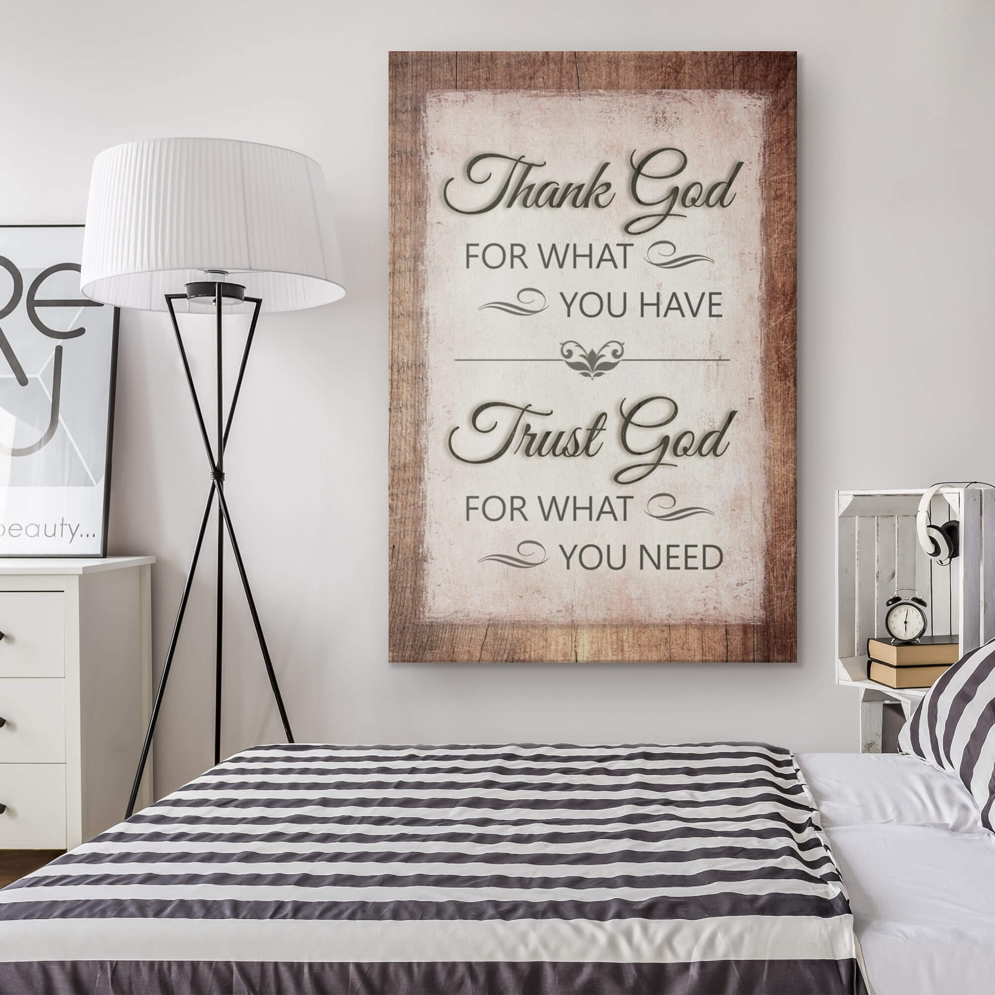 "Thank God For What You Have" Premium Canvas Wall Art v2