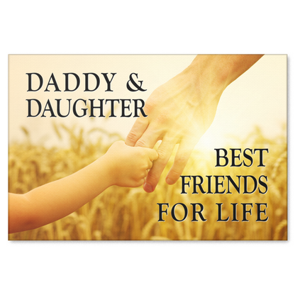 "Daddy And Daughter" Sunset Premium Canvas