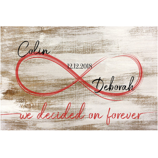 Personalized "We Decided On Forever" Premium Canvas