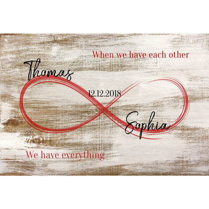 Personalized "When We Have Each Other" Premium Canvas