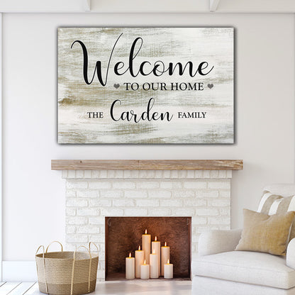Personalized "Welcome To Our Home" Premium Canvas
