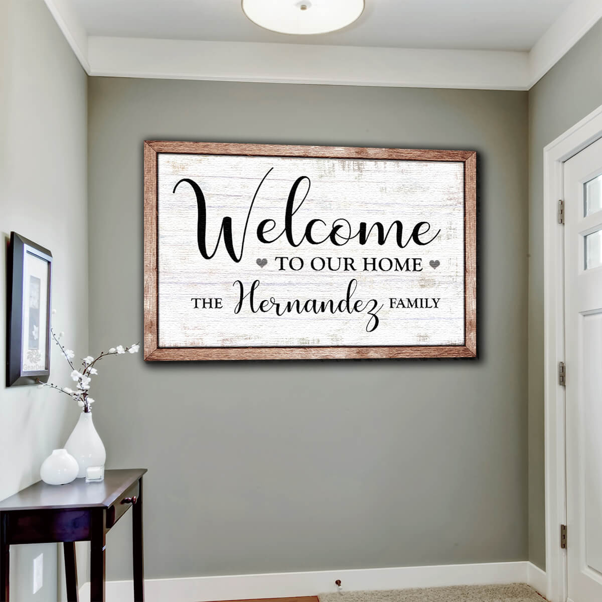 Personalized "Welcome To Our Home" Premium Canvas