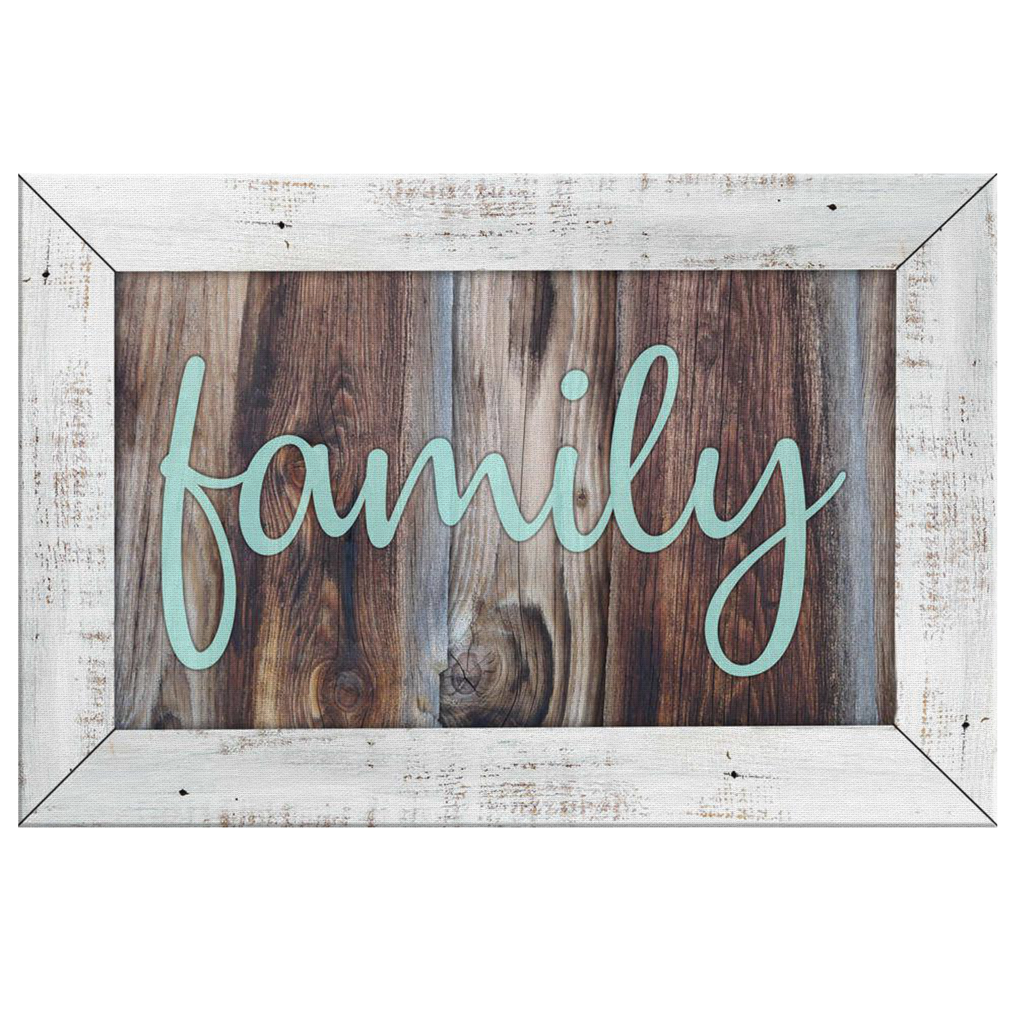"Family Framed On Wood" Premium Canvas