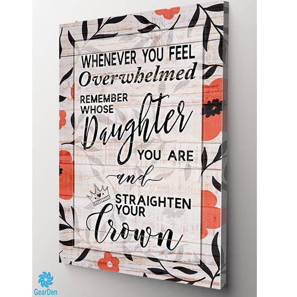 "Straighten Your Crown" Canvas Wall Art