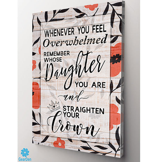 "Straighten Your Crown" Canvas Wall Art