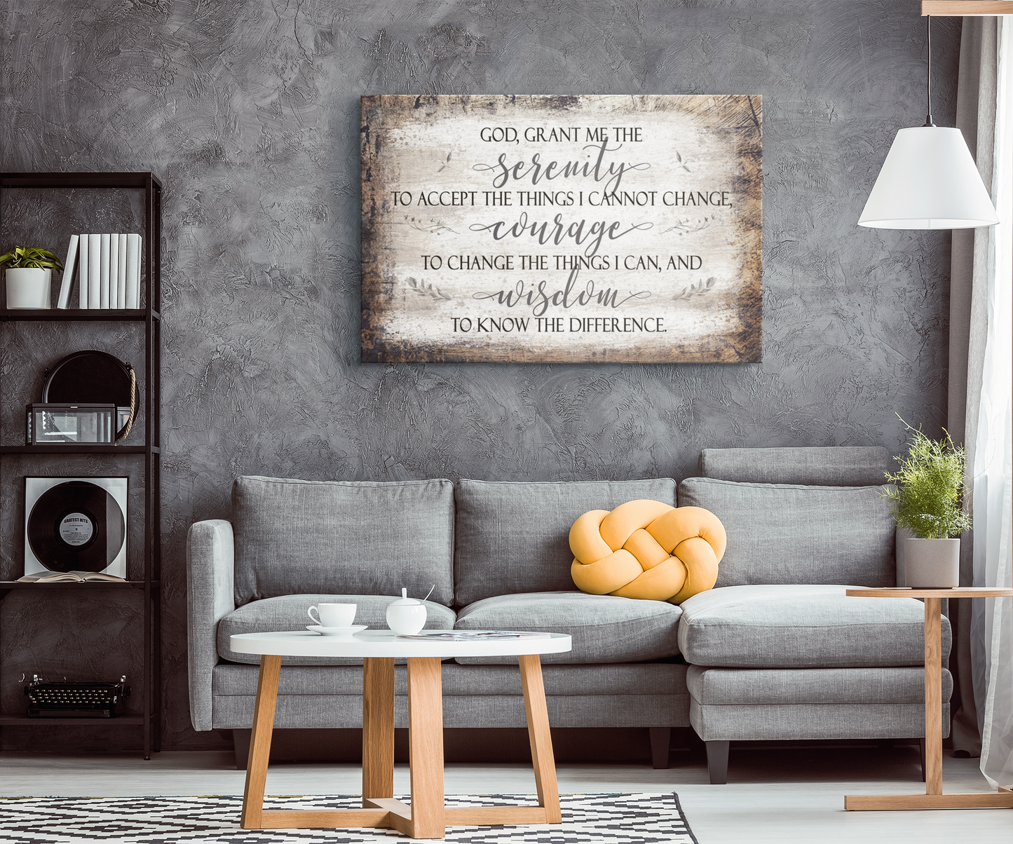 "Serenity Prayer" Premium Rustic Canvas