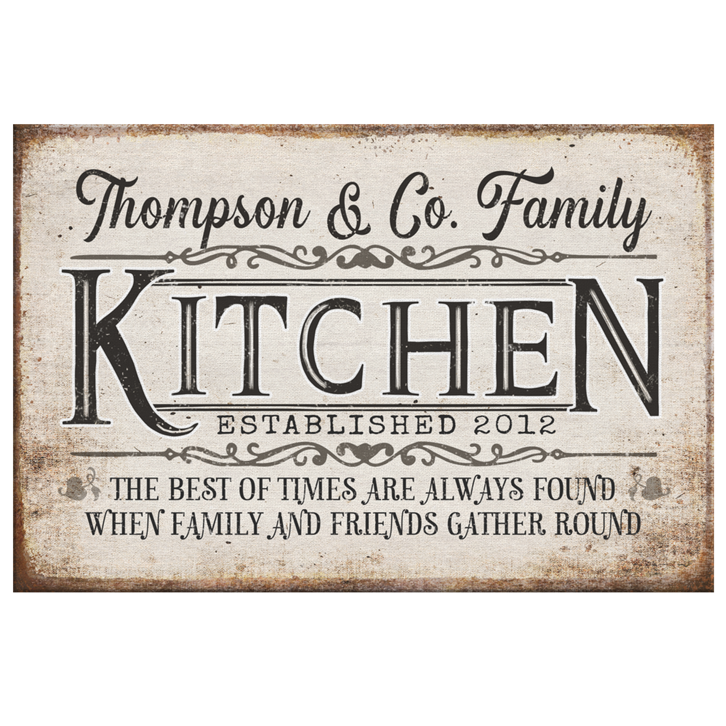 Personalized "Kitchen - The Best Of Times..." Premium Canvas