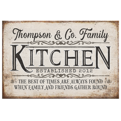 Personalized "Kitchen - The Best Of Times..." Premium Canvas