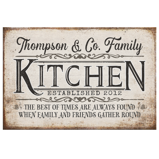 Personalized "Kitchen - The Best Of Times..." Premium Canvas