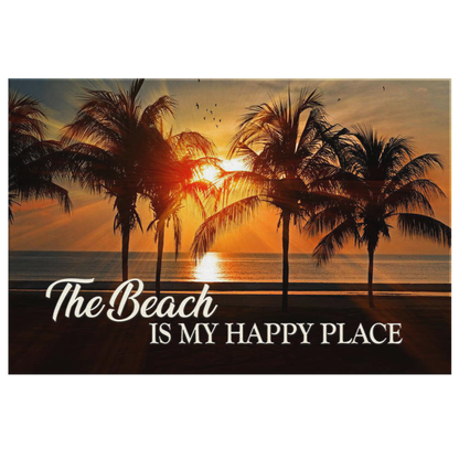 "The Beach - My Happy Place " Premium Canvas