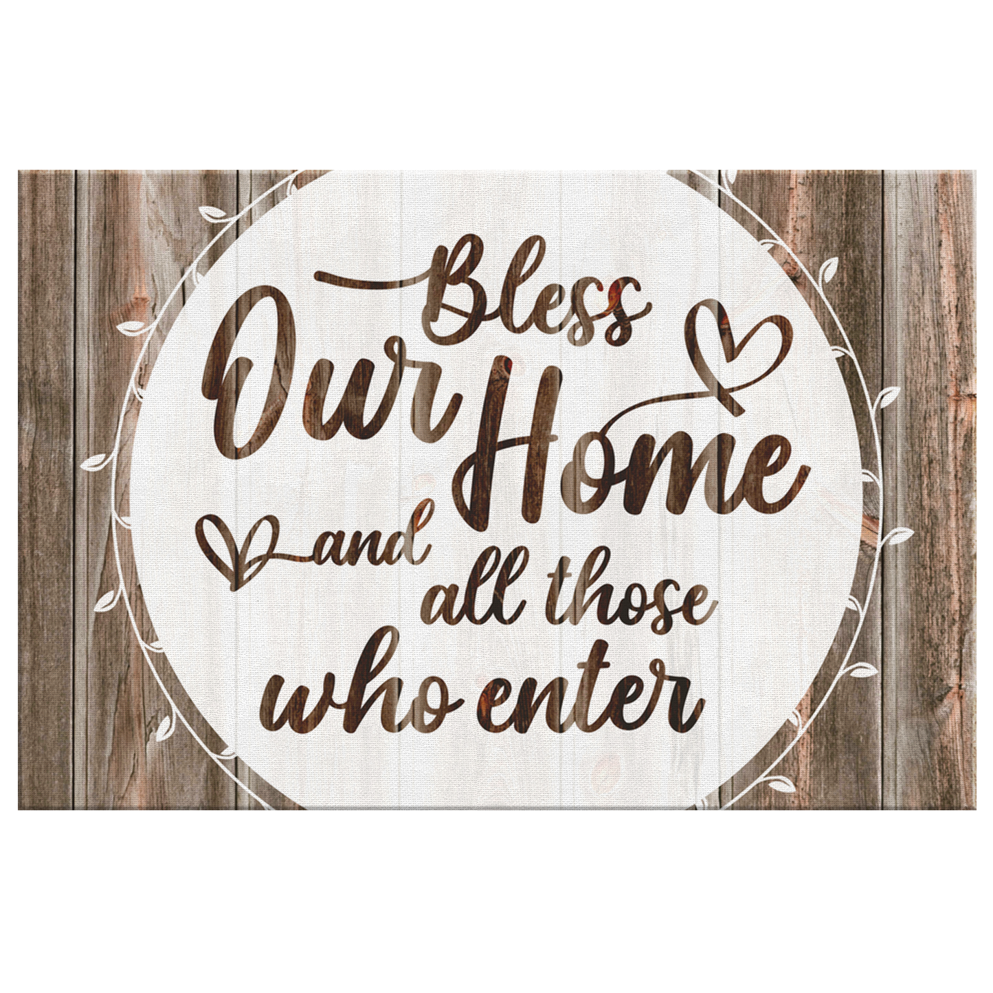 "Bless Our Home And All Who Enter" Premium Canvas