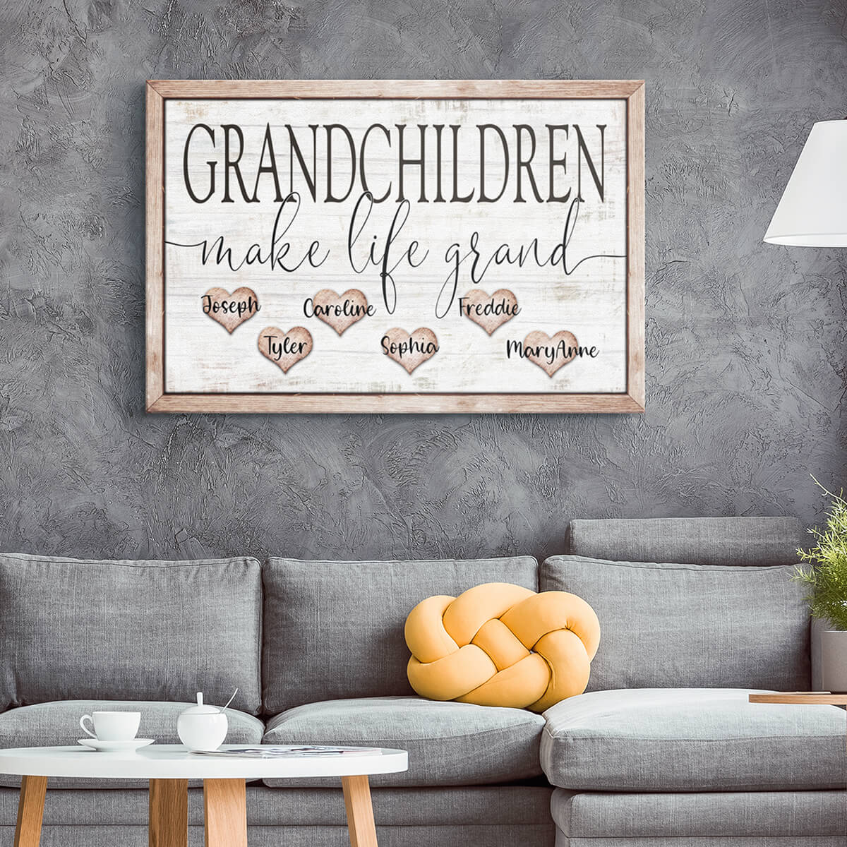Personalized "Grandchildren Make Life Grand" Premium Canvas
