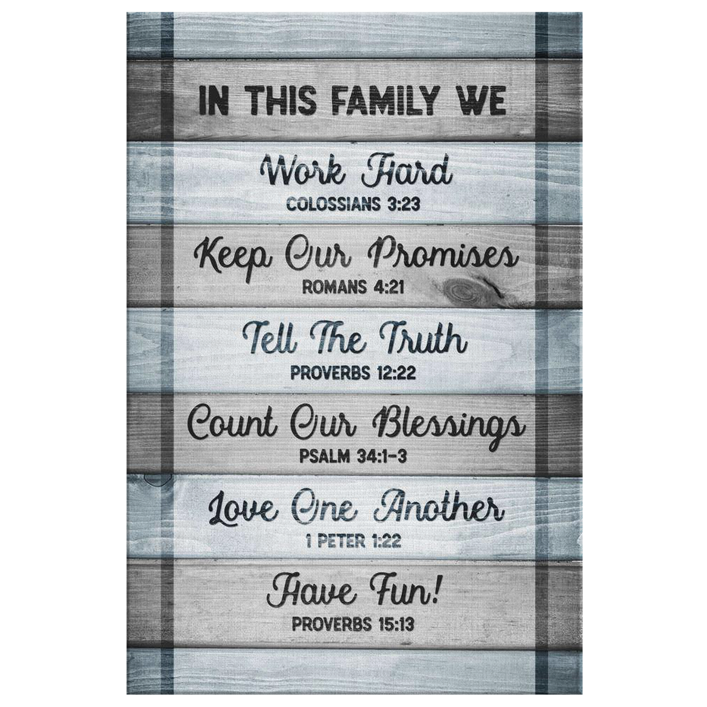 "In this Family - Bible Quotes" Premium Canvas