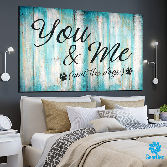 You & Me (And the Dogs) Premium Canvas