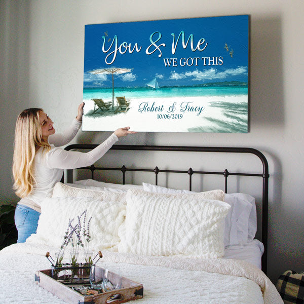 Personalized "Sea View You & Me We Got This" Premium Canvas