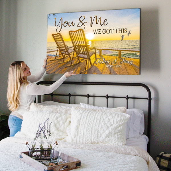 Personalized "Sunset - You & Me We Got This" Premium Canvas Wall Art