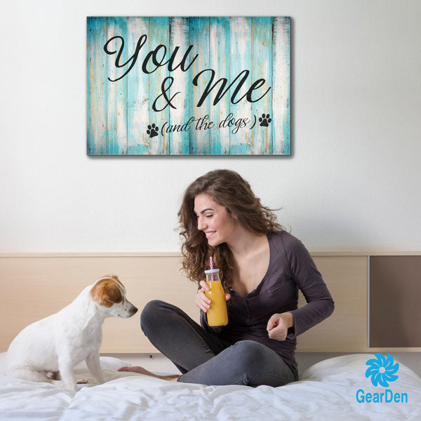 You & Me (And the Dogs) Premium Canvas