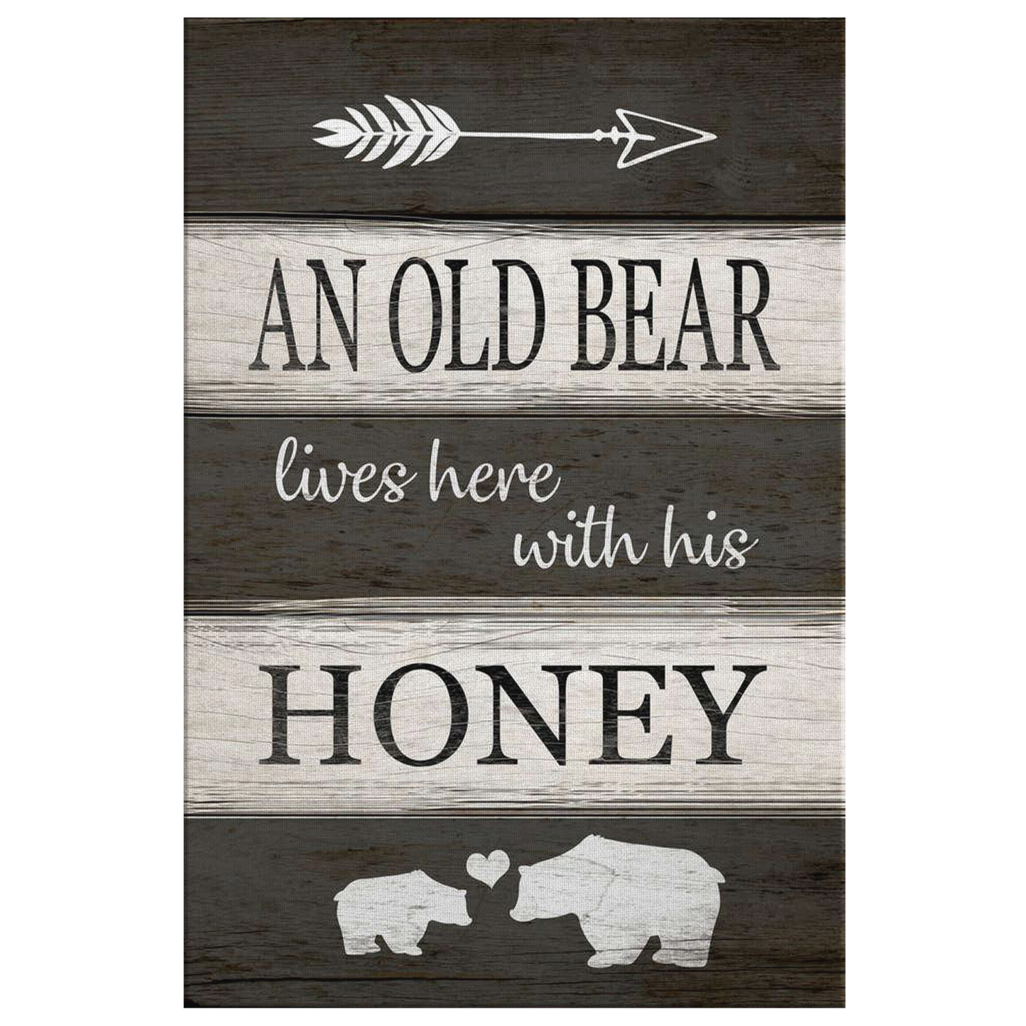 "An Old Bear Lives Here" Premium Canvas