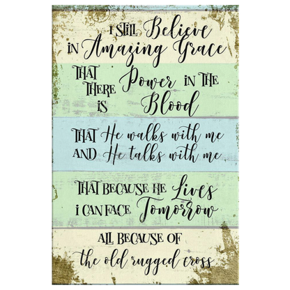 "Amazing Grace - Old Rugged Cross" Premium Canvas