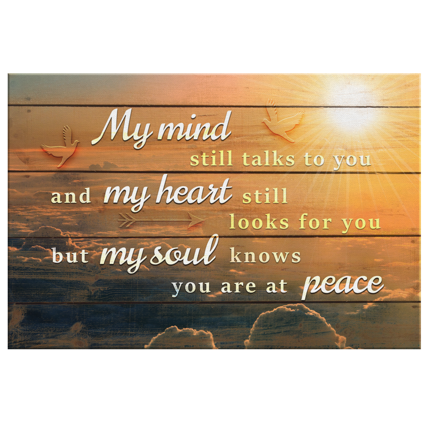 Personalized "My Soul Knows You Are At Peace" Memorial Premium Canvas
