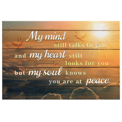 Personalized "My Soul Knows You Are At Peace" Memorial Premium Canvas
